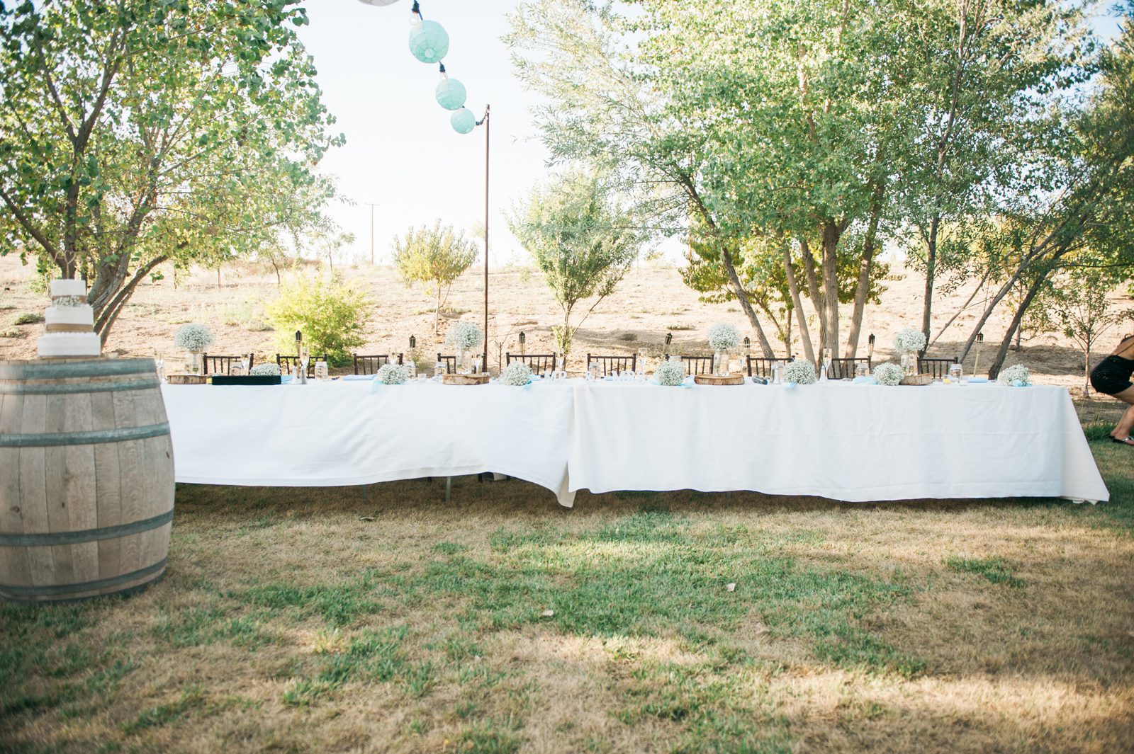 Table scape at Hartley Farm Wedding by San Luis Obispo Wedding photographer Yvonne Goll Photography