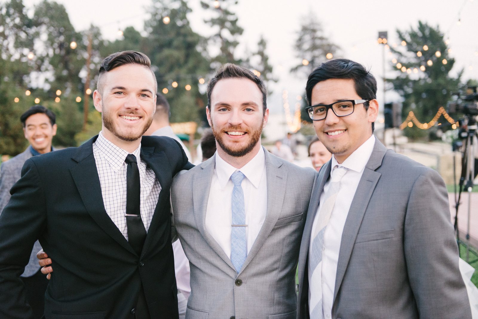 Groom with friends at Limoneira Ranch Wedding by San Luis Obispo Wedding Photographer Yvonne Goll Photography