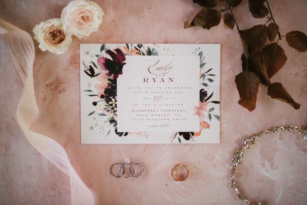 Wedding Invitation Flat Lay Detail Photography