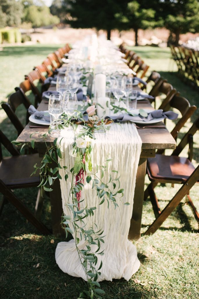 rustic elegant table centerpieces vineyard wedding