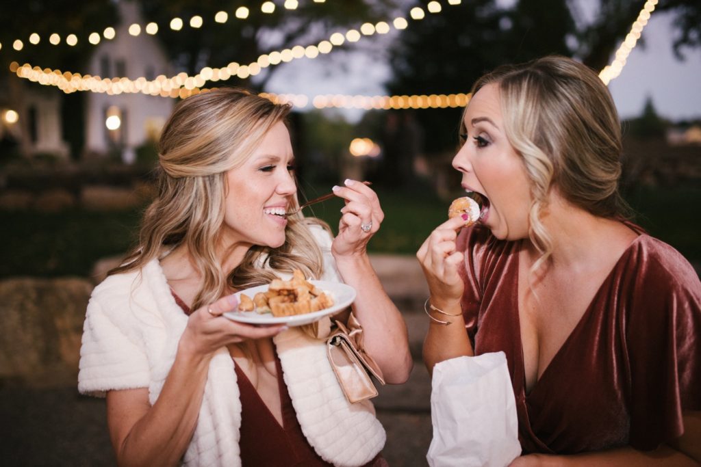sugarlips donuts at wedding reception