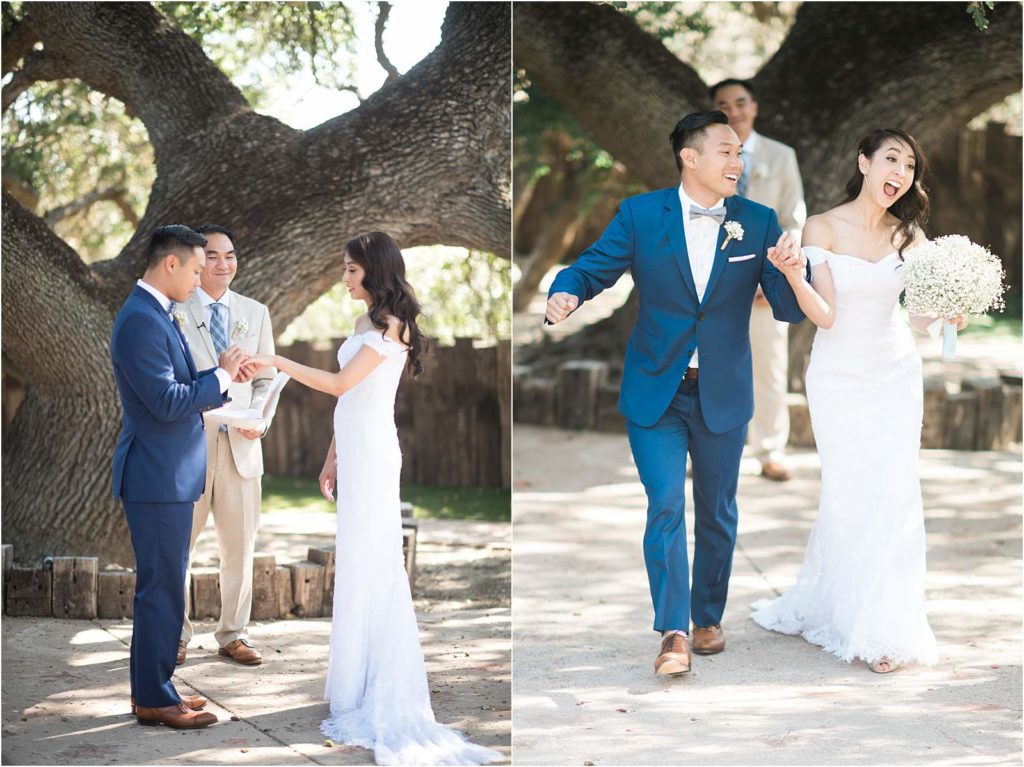 Celebrating after ceremony at Hartley Farm Wedding by Paso Robles Wedding photographer Yvonne Goll Photography