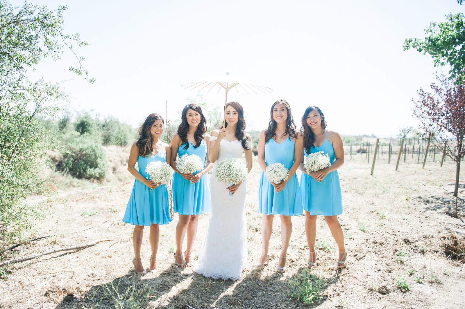 Bridesmaids at Hartley Farm Wedding by Paso Robles Wedding photographer Yvonne Goll Photography