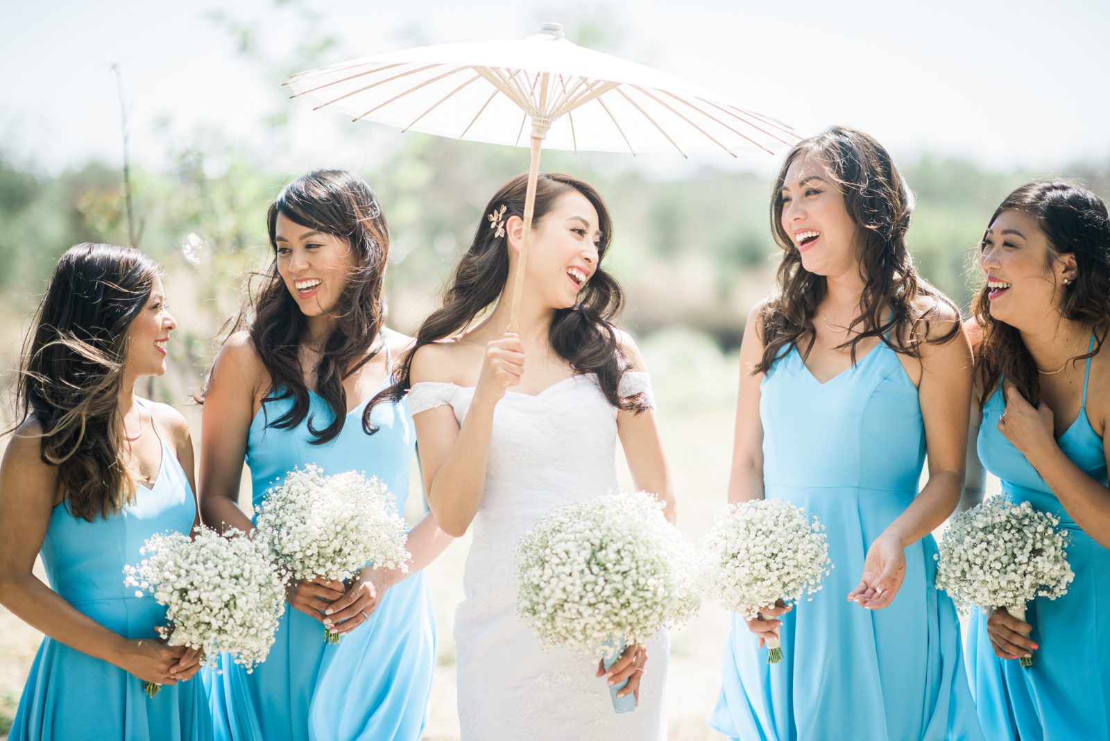 Sky blue bridesmaids dress at Hartley Farm Wedding by Central Coast Wedding photographer Yvonne Goll Photography