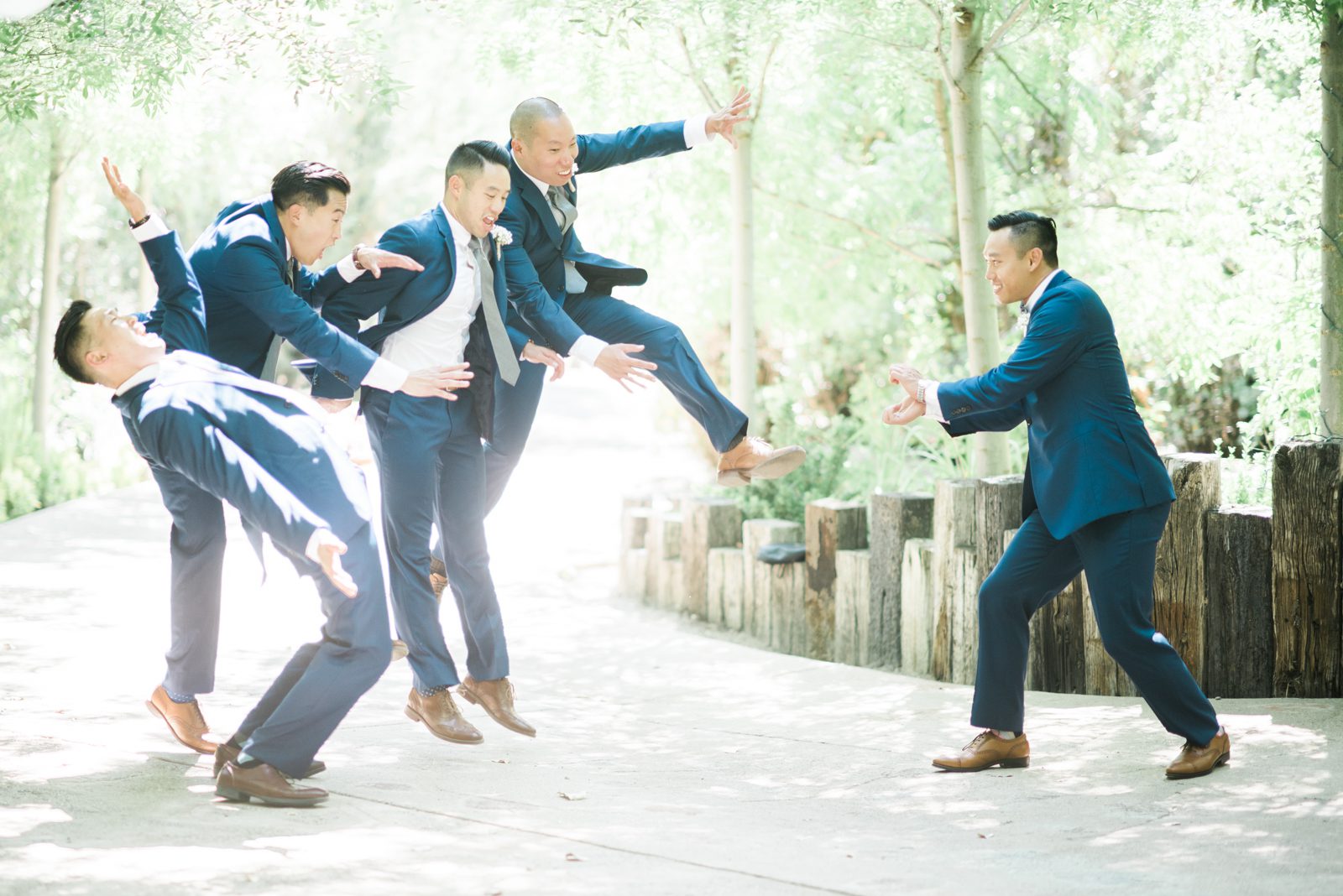 Fun groomsmen at Hartley Farm Wedding by Paso Robles Wedding photographer Yvonne Goll Photography