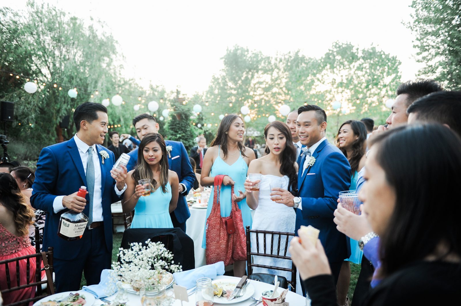 Friends celebrating love at Hartley Farm Wedding by San Luis Obispo Wedding photographer Yvonne Goll Photography