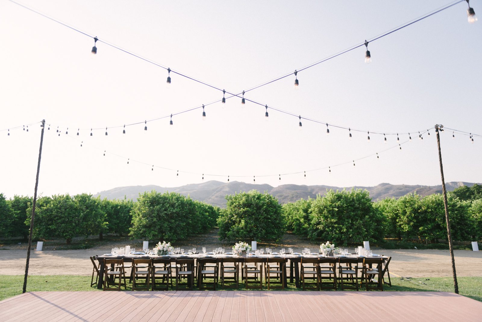 Table scape at Limoneira Ranch Wedding by San Luis Obispo Wedding Photographer Yvonne Goll Photography