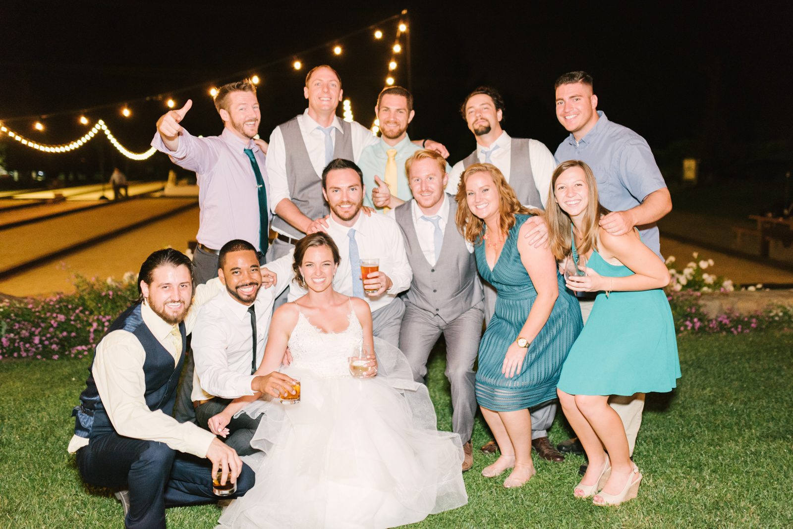 Group of friends at Limoneira Ranch Wedding by Paso Robles Wedding Photographer Yvonne Goll Photography