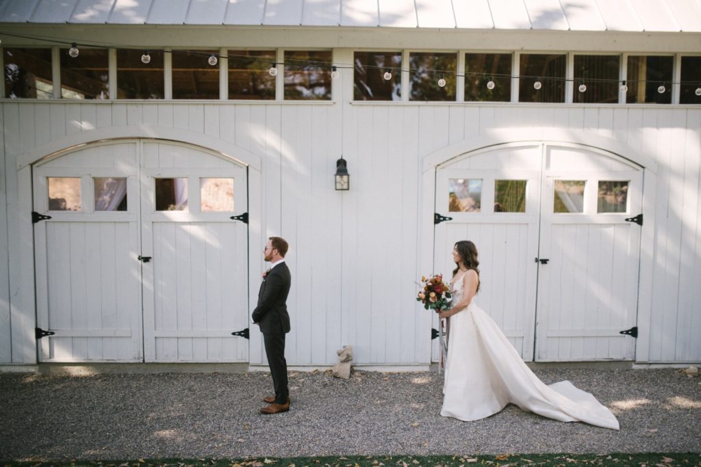 First look wedding day photography