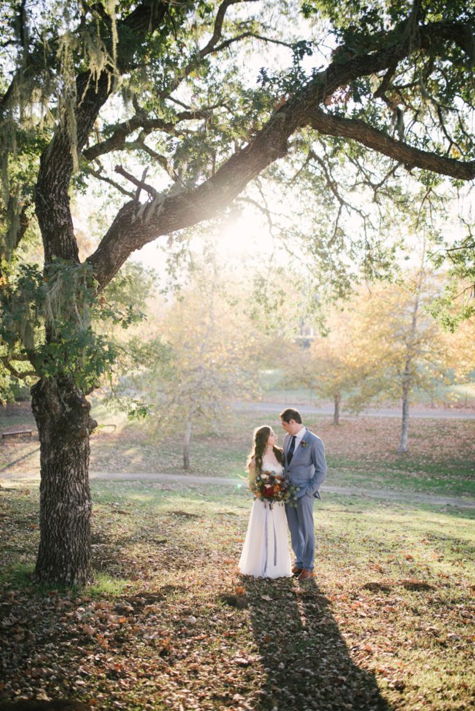 bride and groom sunset photos